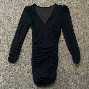 Mesh Open Back Cocktail Dress